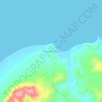 Carte topographique Nagudungan, altitude, relief