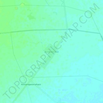 Carte topographique Andranobe, altitude, relief