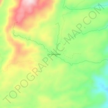 Carte topographique La Gorgona, altitude, relief