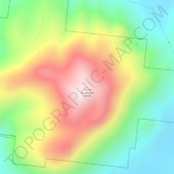 Carte topographique Mount Blackwood, altitude, relief