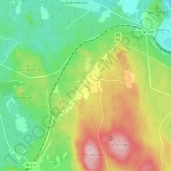Carte topographique Skeppmora, altitude, relief