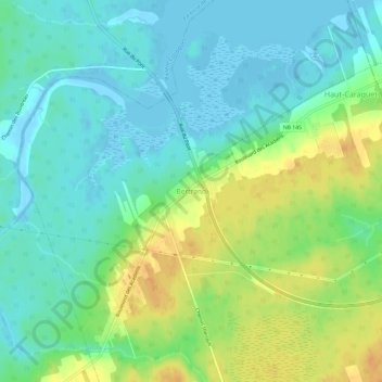 Carte topographique Bertrand, altitude, relief