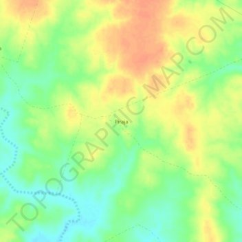 Carte topographique Piraja, altitude, relief