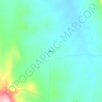 Carte topographique Bento, altitude, relief