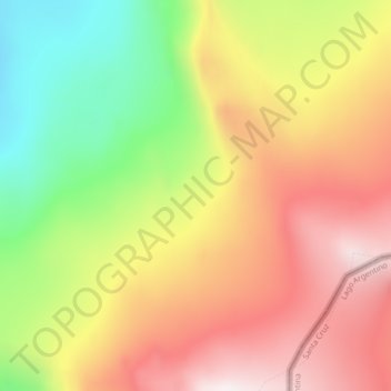 Carte topographique Cordón Teniente Merino, altitude, relief