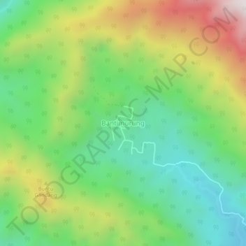 Carte topographique Bantimurung, altitude, relief