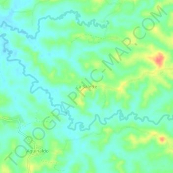 Carte topographique La Salette, altitude, relief