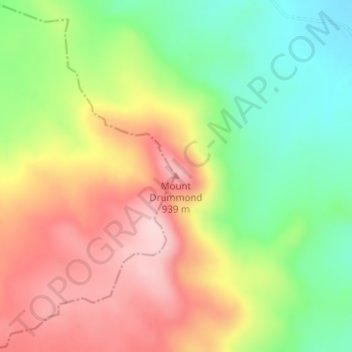 Carte topographique Mount Drummond, altitude, relief