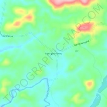Carte topographique Transgarimpeira, altitude, relief