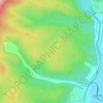 Carte topographique Monte Corcos, altitude, relief