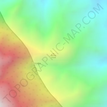 Carte topographique Buntu Potok, altitude, relief