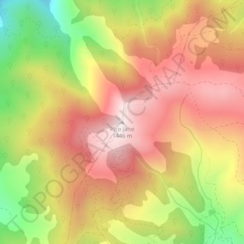 Carte topographique Pico Jano, altitude, relief