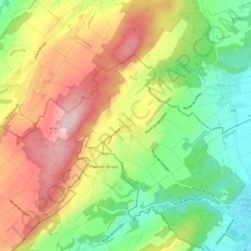 Carte topographique Sassel, altitude, relief