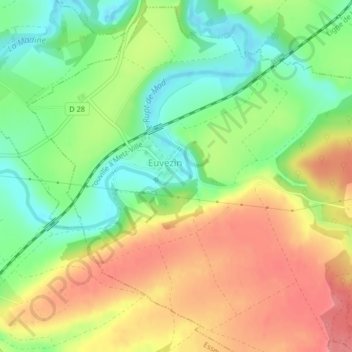 Carte topographique Quinconce, altitude, relief