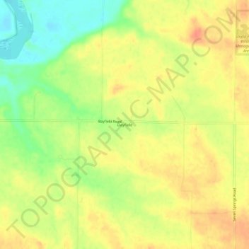 Carte topographique Dayfield, altitude, relief