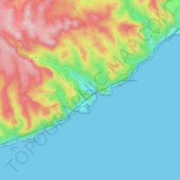 Carte topographique La Vesse, altitude, relief