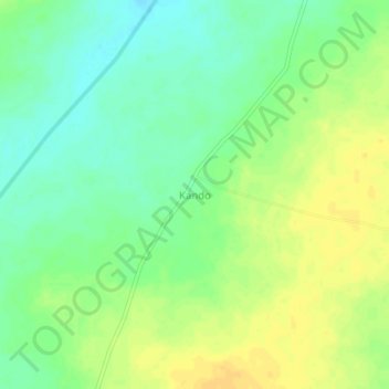 Carte topographique Kando, altitude, relief