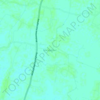 Carte topographique Mangalpur, altitude, relief