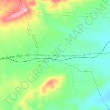 Carte topographique Sidi Ahmed Jedidi, altitude, relief