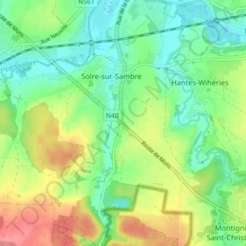 Carte topographique La Poule, altitude, relief