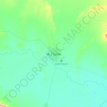 Carte topographique Gode, altitude, relief