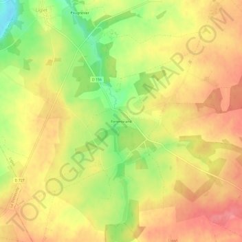 Carte topographique Fontmorand, altitude, relief