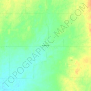 Carte topographique Pecksburg, altitude, relief