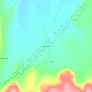 Carte topographique Ancoara, altitude, relief