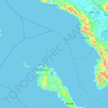 Carte topographique Anima Sola Island, altitude, relief