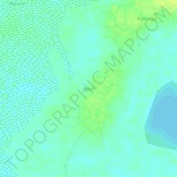Carte topographique Apot, altitude, relief