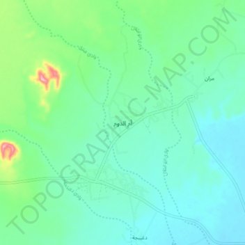 Carte topographique Umm al Dawm, altitude, relief