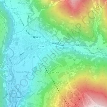 Carte topographique Feleit, altitude, relief