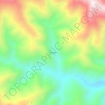 Carte topographique Kase, altitude, relief
