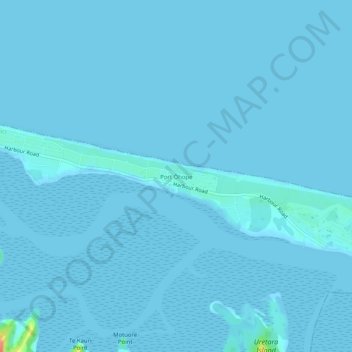 Carte topographique Port Ōhope, altitude, relief
