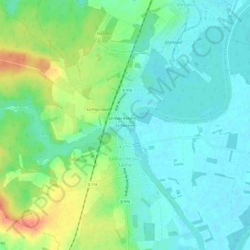 Carte topographique Le Parterre, altitude, relief