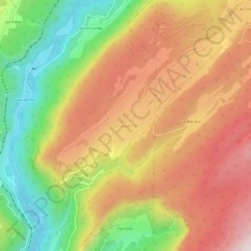 Carte topographique Cinquétral, altitude, relief