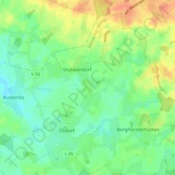 Carte topographique Heisch, altitude, relief