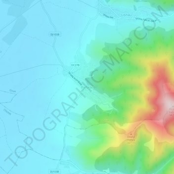 Carte topographique Bicfalău, altitude, relief