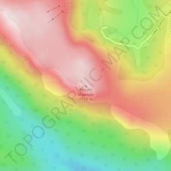 Carte topographique Mount Mawson, altitude, relief