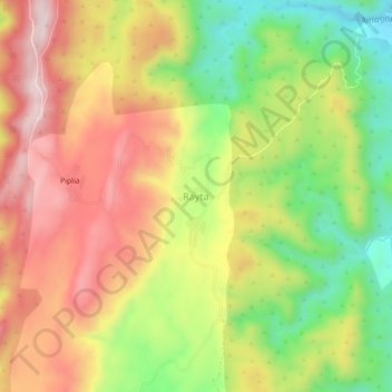 Carte topographique Rayta, altitude, relief