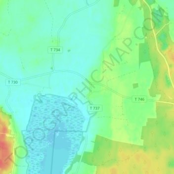Carte topographique Hälleby, altitude, relief