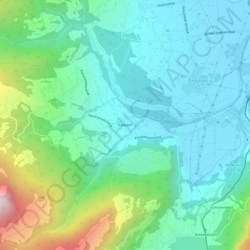 Carte topographique Kleinteil, altitude, relief