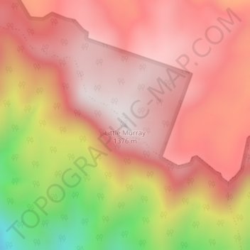 Carte topographique Little Murray, altitude, relief