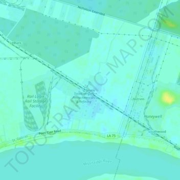 Carte topographique Bruns, altitude, relief