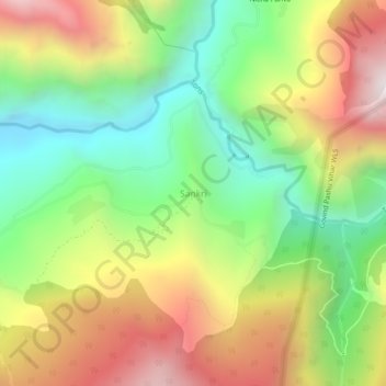 Carte topographique Sankri, altitude, relief
