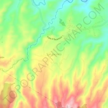 Carte topographique San Jacinto, altitude, relief