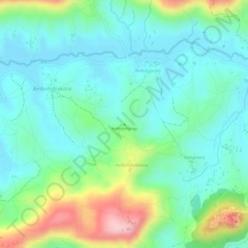 Carte topographique Ambohimanga, altitude, relief