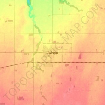 Carte topographique Calmar, altitude, relief