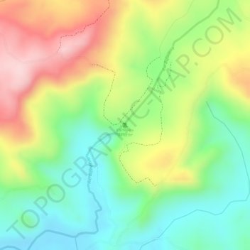 Carte topographique Cachoeira da fonte, altitude, relief