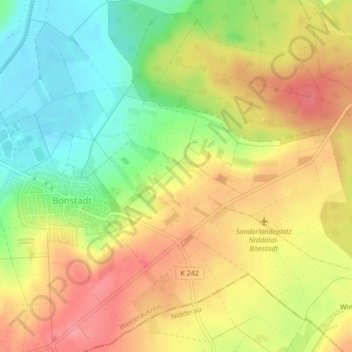 Carte topographique Am alten Berg, altitude, relief